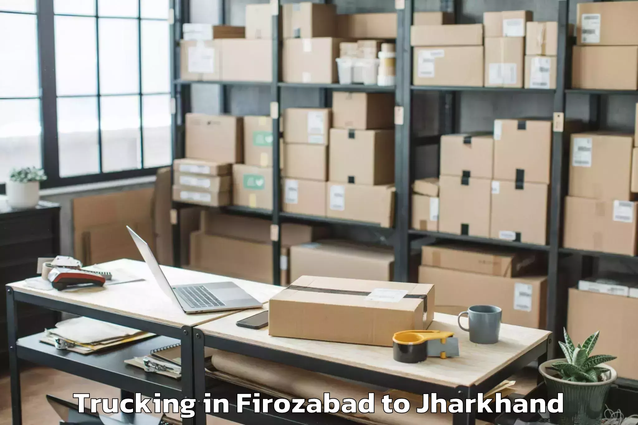 Top Firozabad to Icfai University Jharkhand Ran Trucking Available